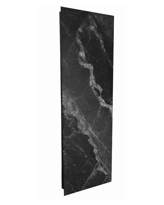 BLACK MARBLE | PRINT DESIGNER BADKAMER RADIATOR - www.designradiatorspecialist.nl